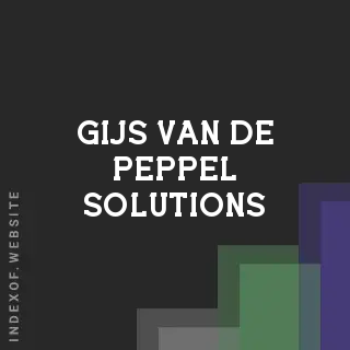 Gijs van de Peppel Solutions | Indexof