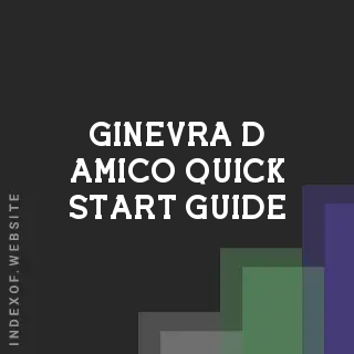 Ginevra D Amico Quick Start Guide | Indexof