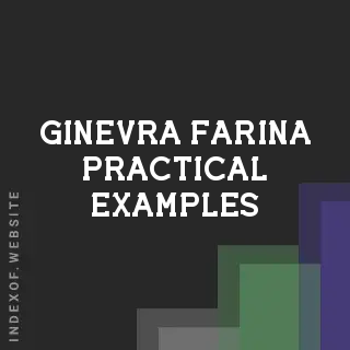 Ginevra Farina Practical Examples | Indexof