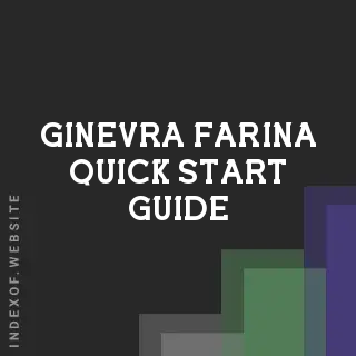 Ginevra Farina Quick Start Guide | Indexof