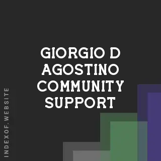 Giorgio D Agostino Community Support | Indexof