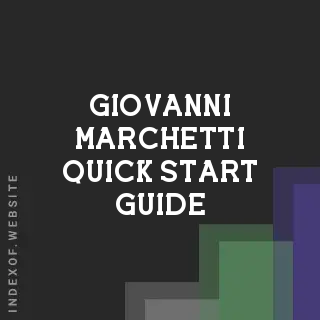 Giovanni Marchetti Quick Start Guide | Indexof