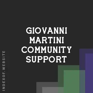 Giovanni Martini Community Support | Indexof
