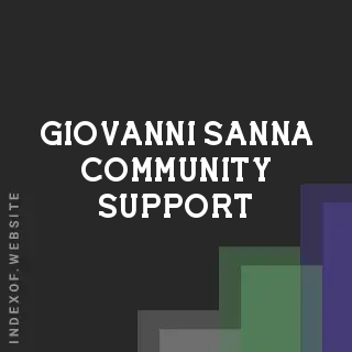 Giovanni Sanna Community Support | Indexof