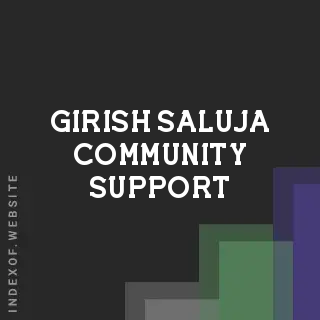 Girish Saluja Community Support | Indexof