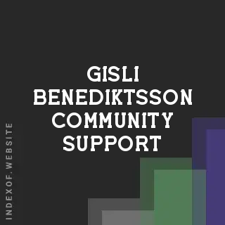 Gisli Benediktsson Community Support | Indexof