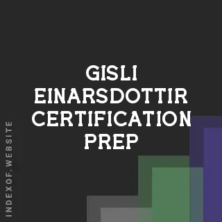 Gisli Einarsdottir Certification Prep | Indexof
