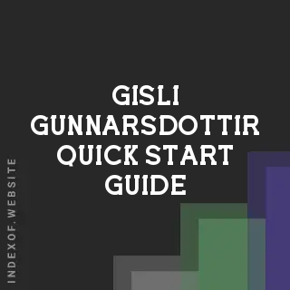 Gisli Gunnarsdottir Quick Start Guide | Indexof