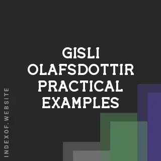 Gisli Olafsdottir Practical Examples | Indexof