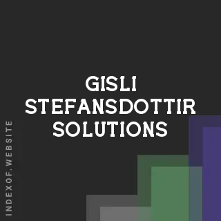 Gisli Stefansdottir Solutions | Indexof
