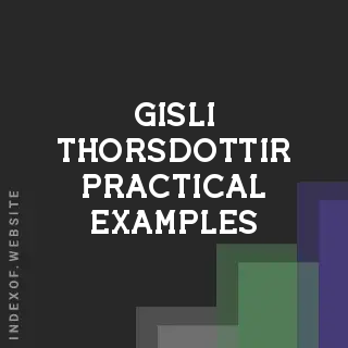 Gisli Thorsdottir Practical Examples | Indexof