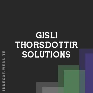Gisli Thorsdottir Solutions | Indexof