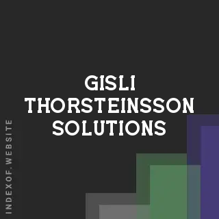 Gisli Thorsteinsson Solutions | Indexof