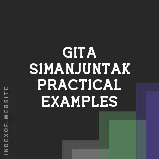 Gita Simanjuntak Practical Examples | Indexof