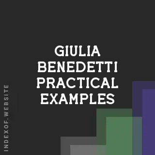 Giulia Benedetti Practical Examples | Indexof