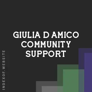 Giulia D Amico Community Support | Indexof
