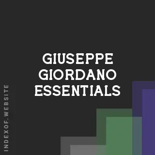 Giuseppe Giordano Essentials | Indexof