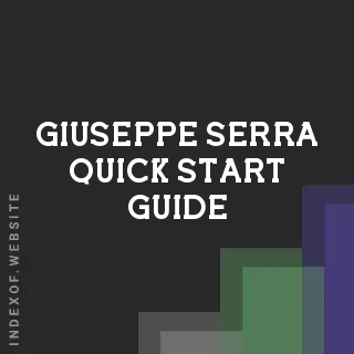 Giuseppe Serra Quick Start Guide | Indexof
