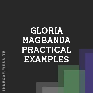 Gloria Magbanua Practical Examples | Indexof