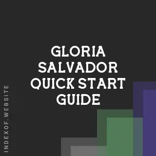 Gloria Salvador Quick Start Guide | Indexof