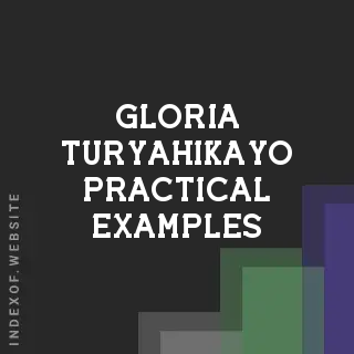 Gloria Turyahikayo Practical Examples | Indexof
