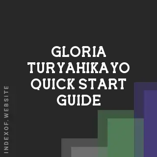 Gloria Turyahikayo Quick Start Guide | Indexof