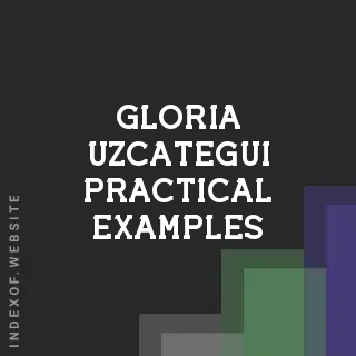 Gloria Uzcategui Practical Examples | Indexof