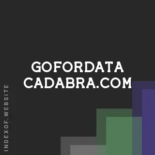 gofordata-cadabra.com by Sophie Wood site -  Indexof