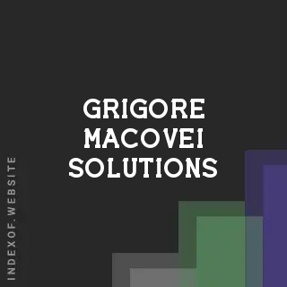 Grigore Macovei Solutions | Indexof