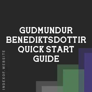 Gudmundur Benediktsdottir Quick Start Guide | Indexof