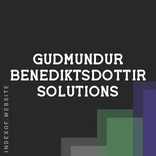 Gudmundur Benediktsdottir Solutions | Indexof