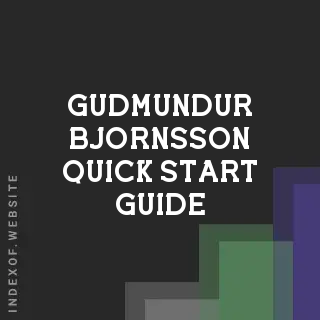 Gudmundur Bjornsson Quick Start Guide | Indexof