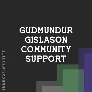 Gudmundur Gislason Community Support | Indexof