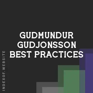 Gudmundur Gudjonsson Best Practices | Indexof