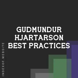Gudmundur Hjartarson Best Practices | Indexof