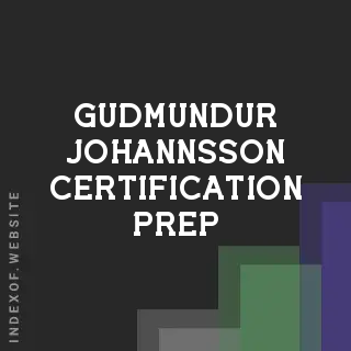 Gudmundur Johannsson Certification Prep | Indexof