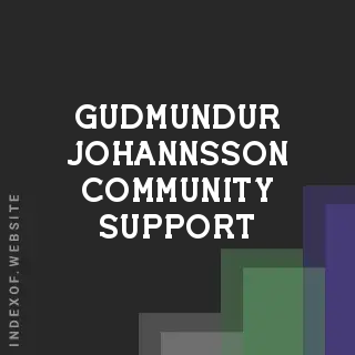 Gudmundur Johannsson Community Support | Indexof