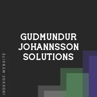 Gudmundur Johannsson Solutions | Indexof