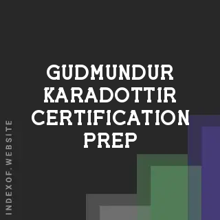 Gudmundur Karadottir Certification Prep | Indexof