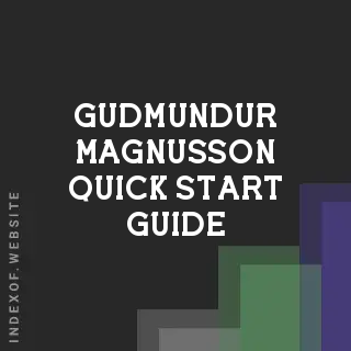 Gudmundur Magnusson Quick Start Guide | Indexof