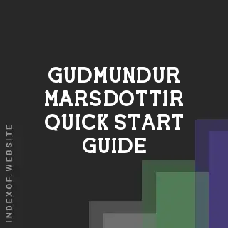 Gudmundur Marsdottir Quick Start Guide | Indexof