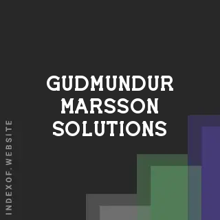 Gudmundur Marsson Solutions | Indexof