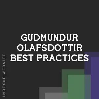 Gudmundur Olafsdottir Best Practices | Indexof