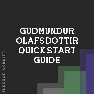Gudmundur Olafsdottir Quick Start Guide | Indexof