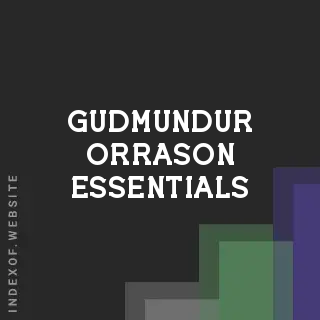 Gudmundur Orrason Essentials | Indexof