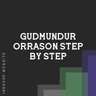 Gudmundur Orrason Step-by-Step | Indexof