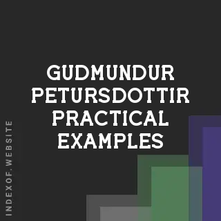 Gudmundur Petursdottir Practical Examples | Indexof