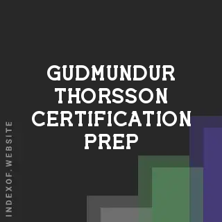 Gudmundur Thorsson Certification Prep | Indexof