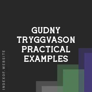 Gudny Tryggvason Practical Examples | Indexof
