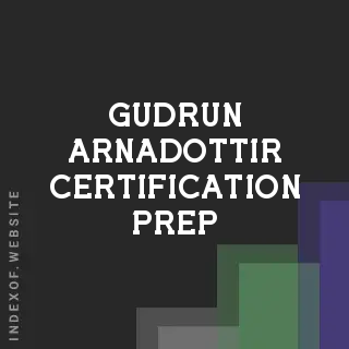 Gudrun Arnadottir Certification Prep | Indexof